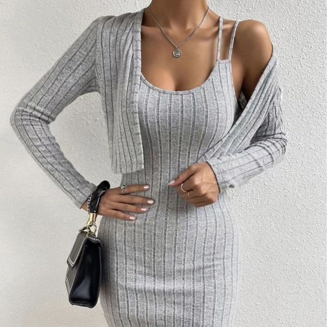 Women's knitted dress with matching bolero WW