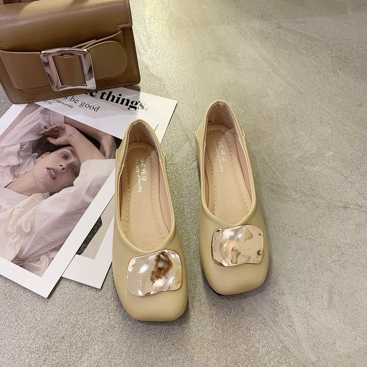 Women's ballerinas with elegant decorative appliquŽ W&W