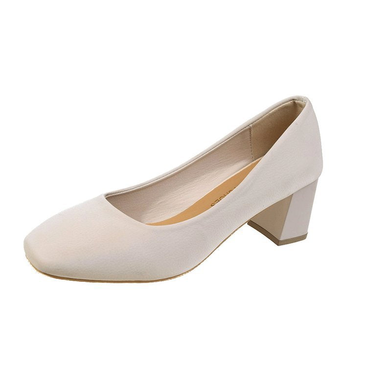 Women's comfortable block heel pumps W&W