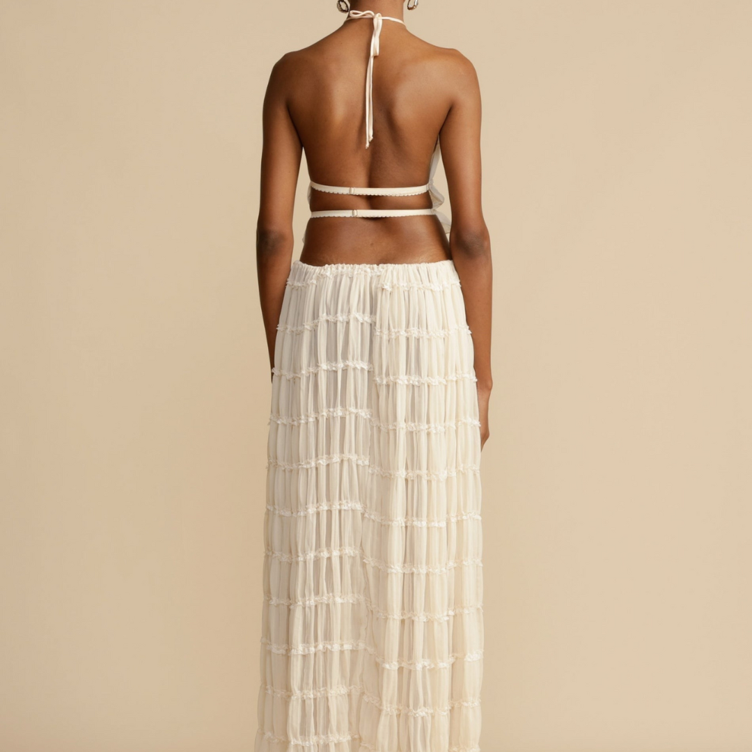 Chic WENDY Halter Top and Skirt Ensemble