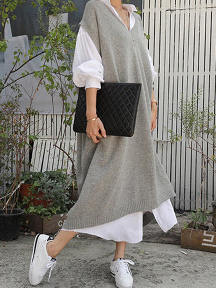 WW | Cozy Sweater Dress with Neckline