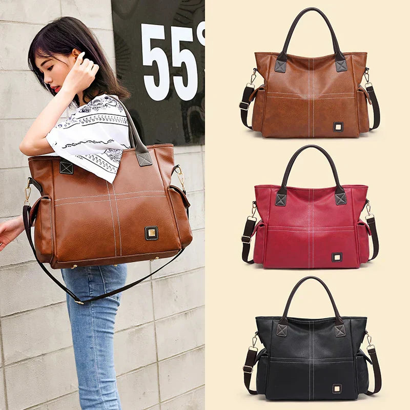 Svala | Large leather tote bag