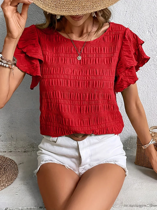 Charmaine | Light & Breezy Blouse with Fun Ruffles