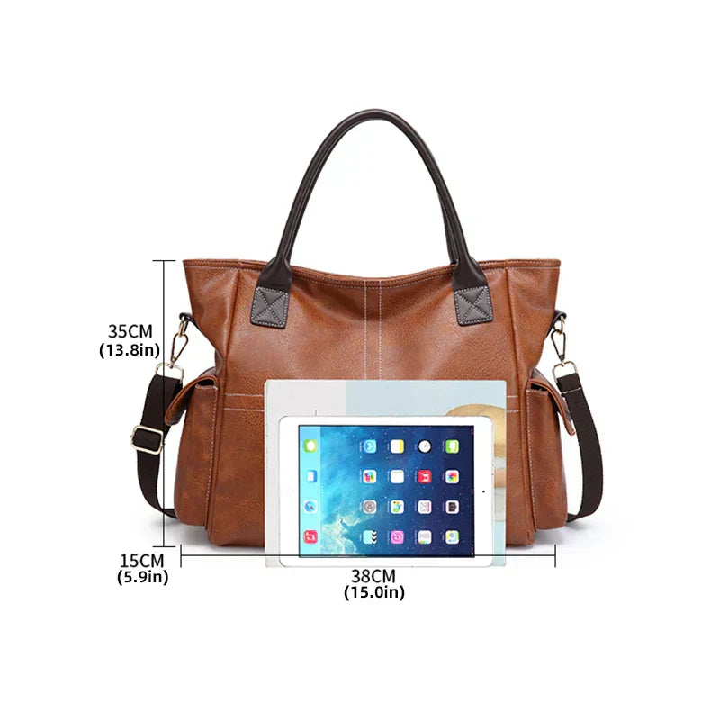 Svala | Large leather tote bag