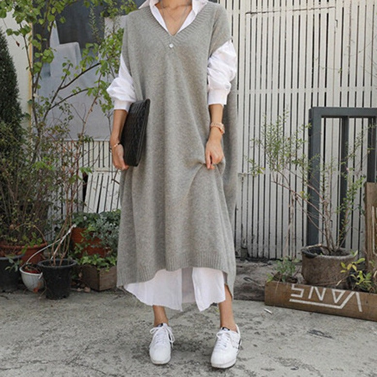 WW | Cozy Sweater Dress with Neckline