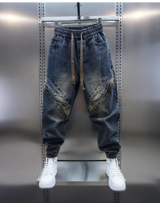 Baggy Denim Pants with Belt