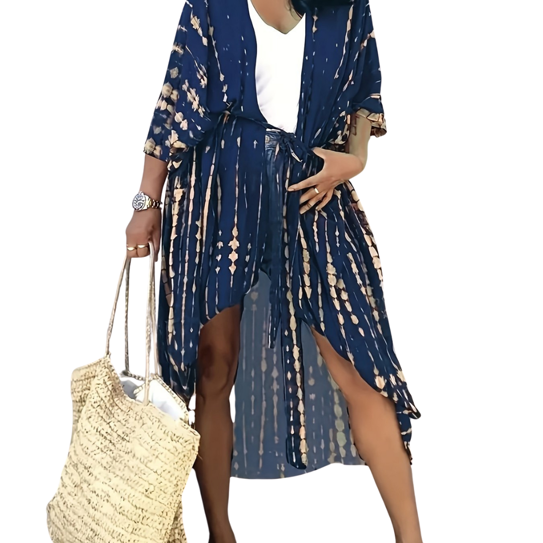 Midi Kimono – Boho – Allover Print Loose Fit
