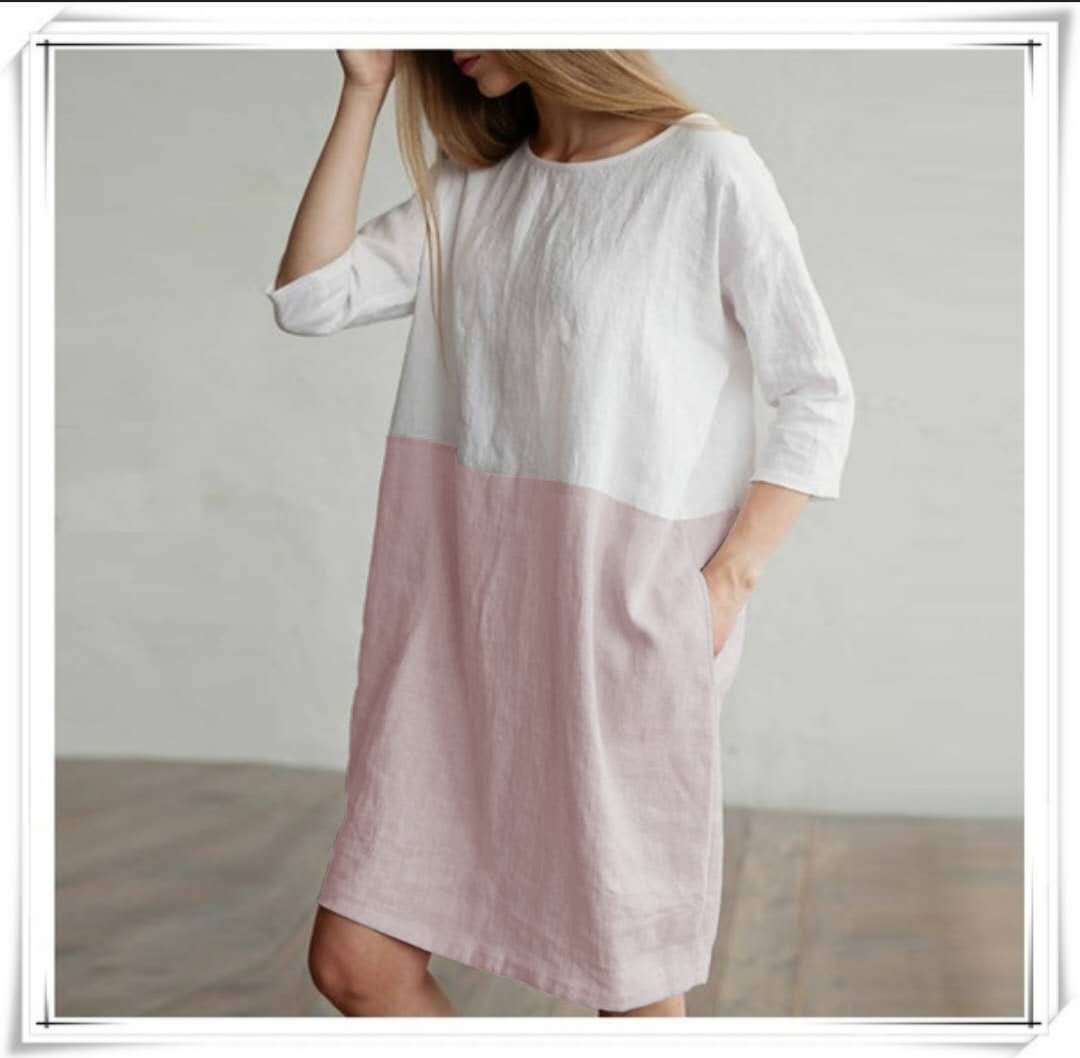 Lana - Chic Two-Tone Dress