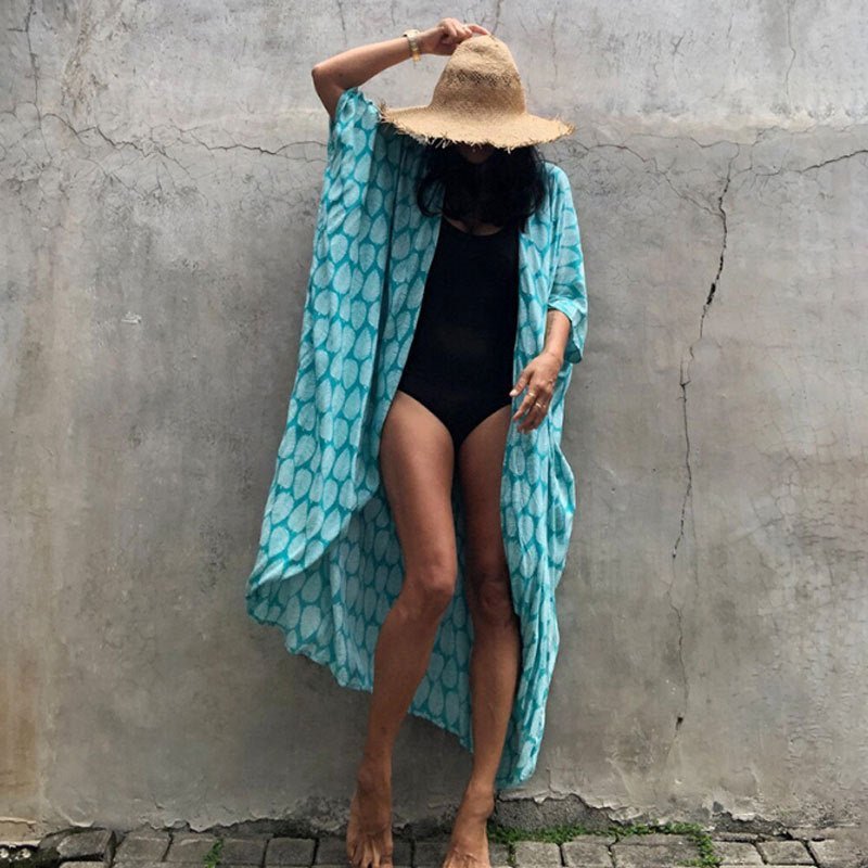 Beach bikini kimono cover up