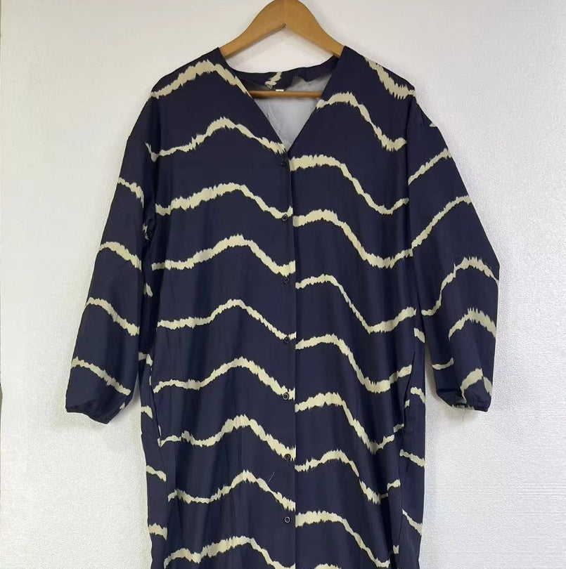 WW | Long Cardigan Dress In Retro Style