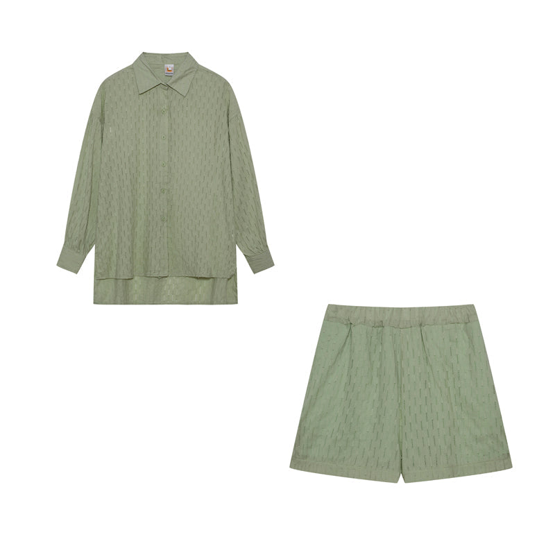 Elizabeth - Effortlessly Chic Breezy Shirt and Shorts Ensemble