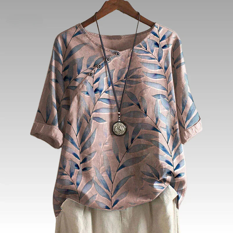 Celia | Nature Inspired Button Detail Top