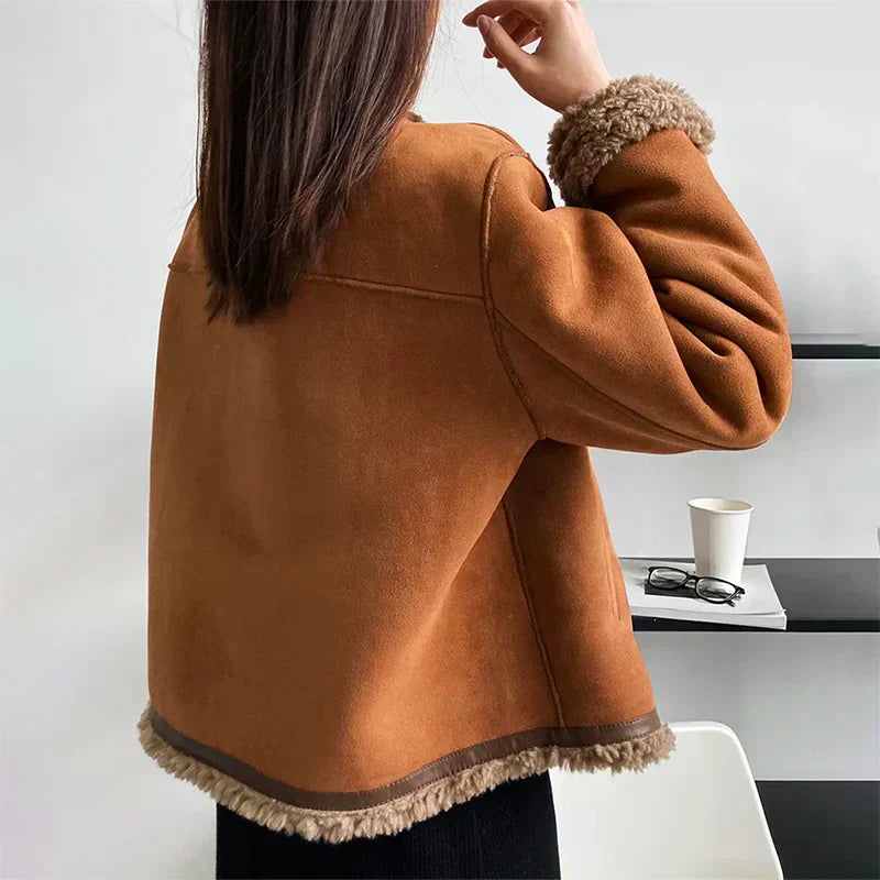 Milou - Sheepskin coat with buttons