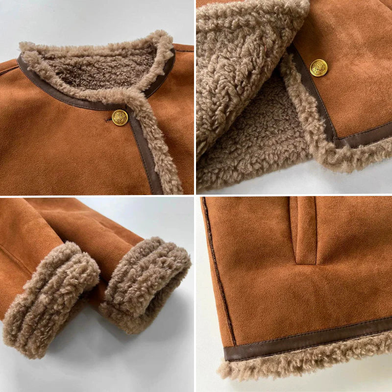 Milou - Sheepskin coat with buttons