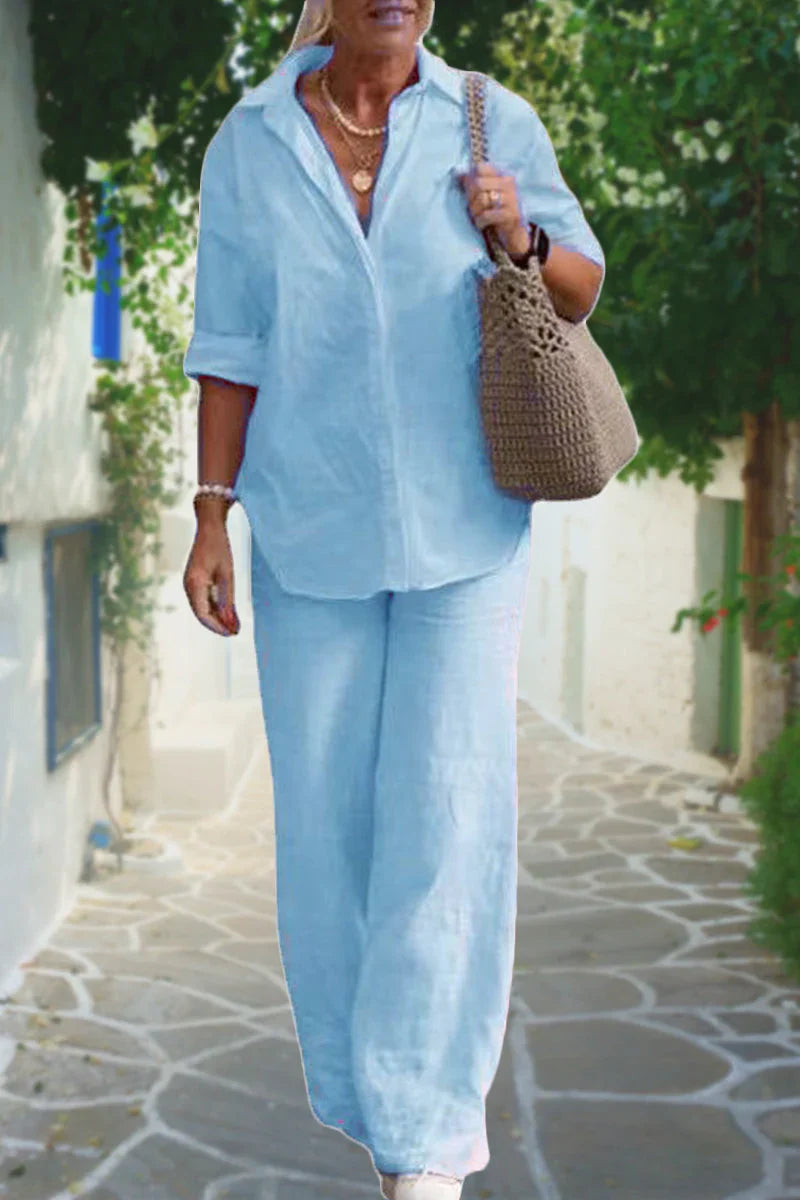 Emily | Relaxed Shirt & Trousers Two-Piece Set