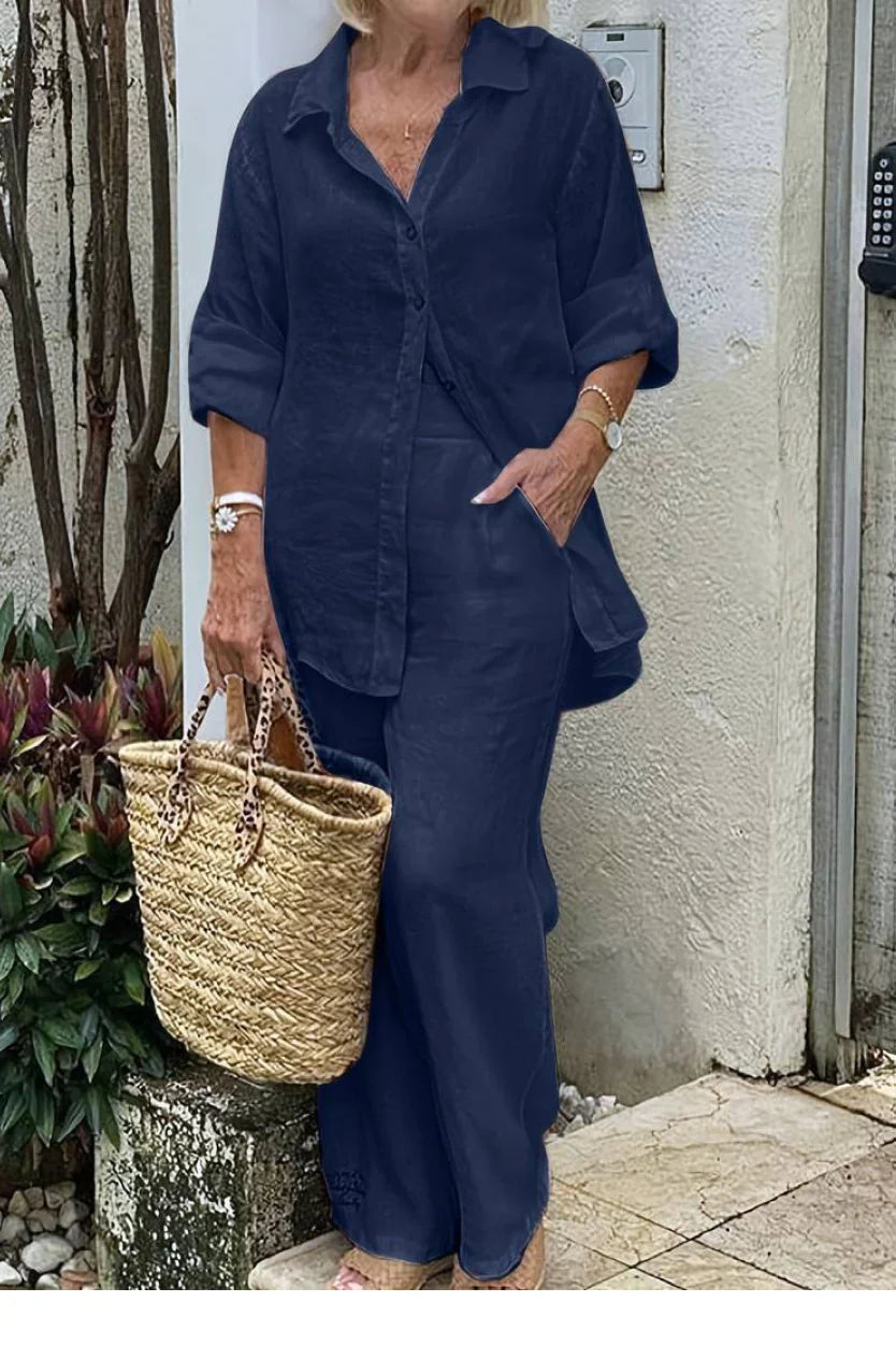 Emily | Relaxed Shirt & Trousers Two-Piece Set