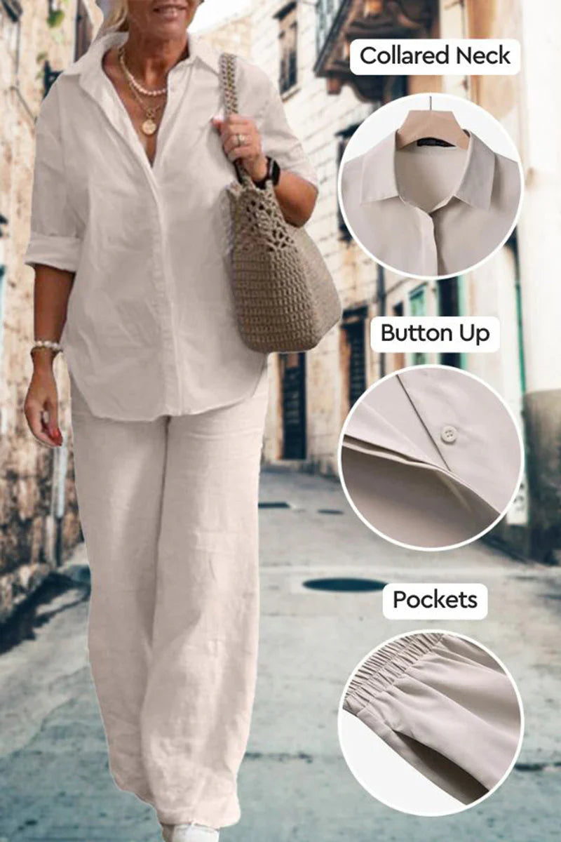 Emily | Relaxed Shirt & Trousers Two-Piece Set
