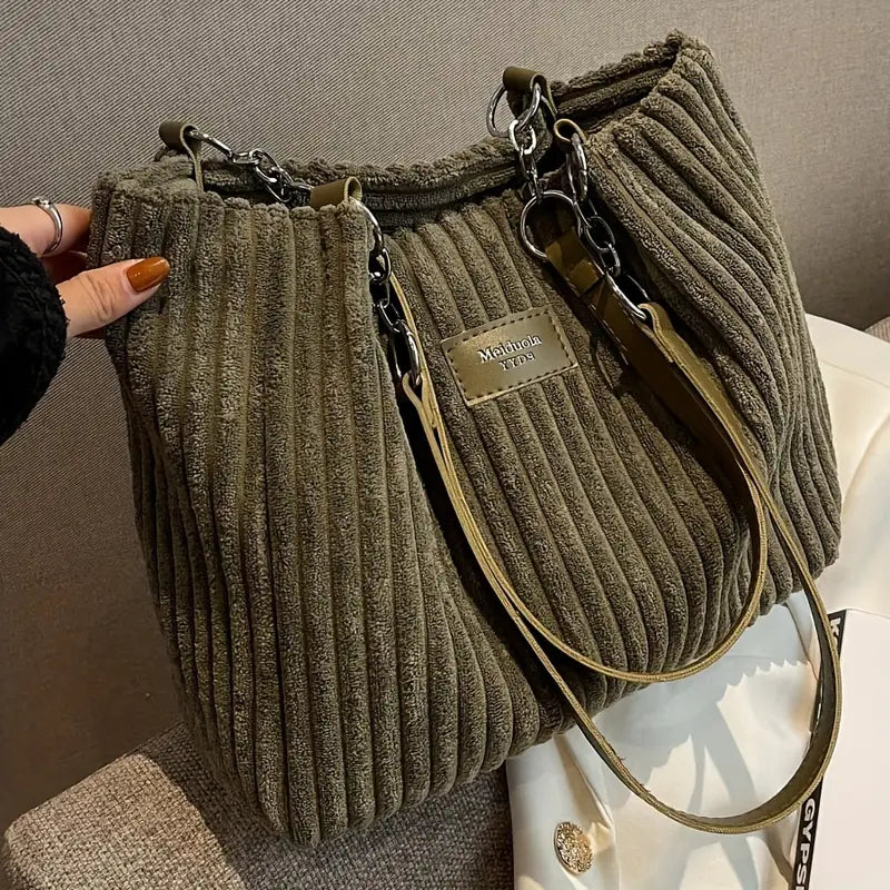 ODETH - STYLISH CORDUROY SHOULDER BAG