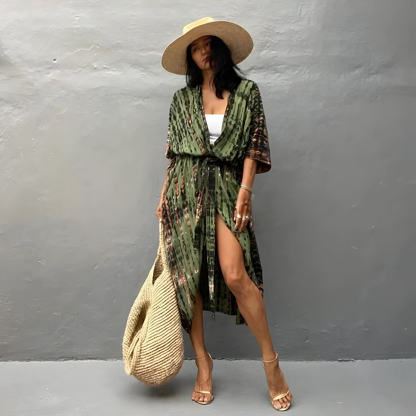 Juul Army Green Kimono