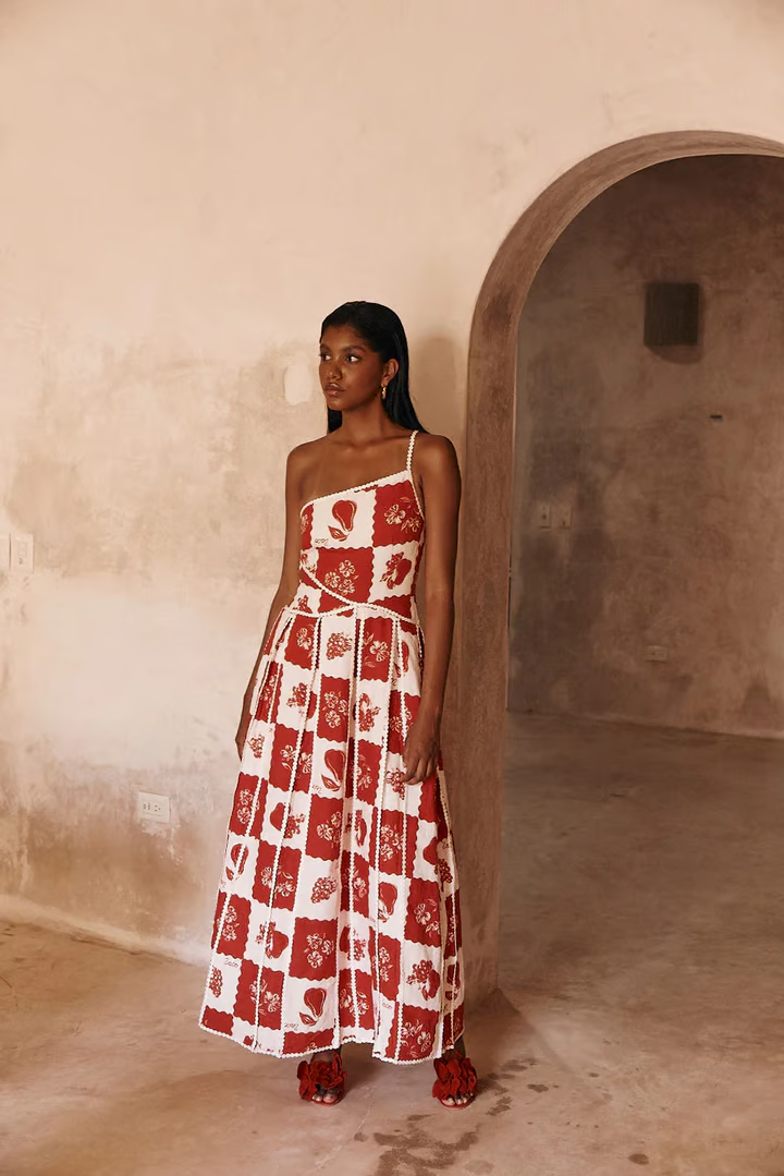 Kaya - Fruit and flower prints Maxi Dress