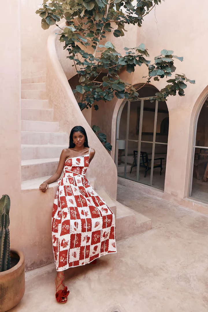 Kaya - Fruit and flower prints Maxi Dress