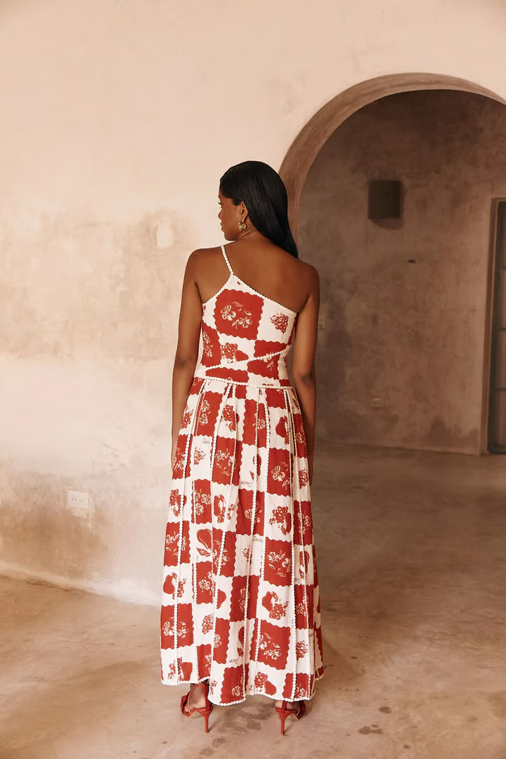 Kaya - Fruit and flower prints Maxi Dress