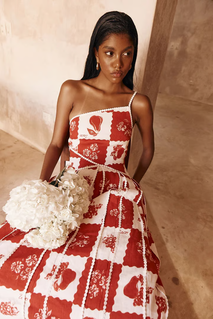 Kaya - Fruit and flower prints Maxi Dress