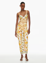 Vanessa - Sling Chest Support Golden Majolica Print One Piece Swimsuit Set