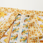 Vanessa - Sling Chest Support Golden Majolica Print One Piece Swimsuit Set