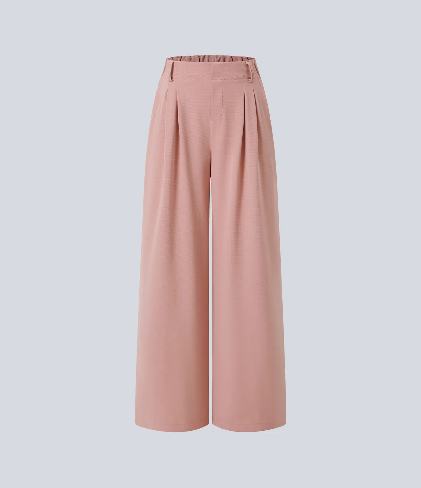 Rosie - High Waisted Side Pocket Wide Leg Waffle Work Pants