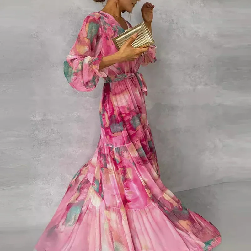 Shine - Elegant Floral Maxi Dress