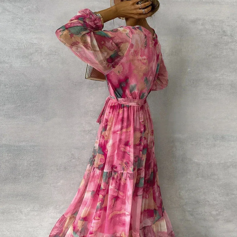 Shine - Elegant Floral Maxi Dress