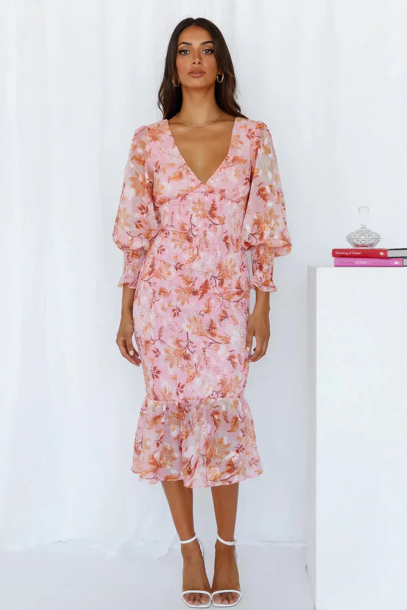 Karylle - Stunning Flower Midi Dress