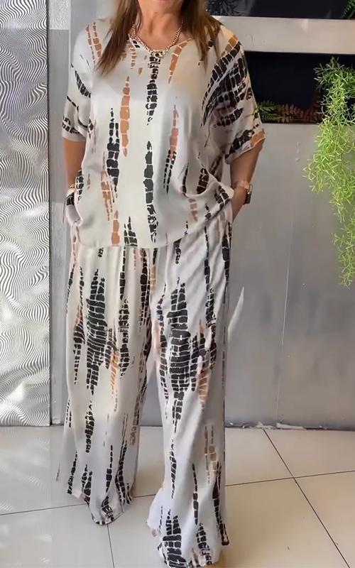 Marie - Stylish Printed Casual Ensemble