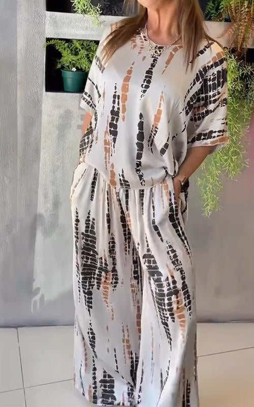 Marie - Stylish Printed Casual Ensemble