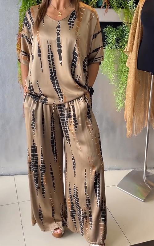 Marie - Stylish Printed Casual Ensemble