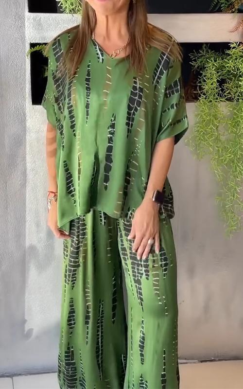 Marie - Stylish Printed Casual Ensemble