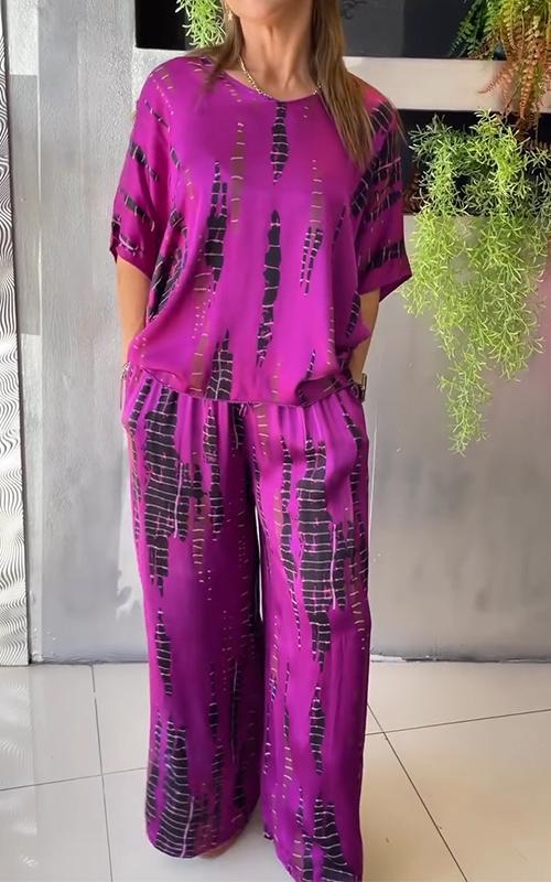 Marie - Stylish Printed Casual Ensemble