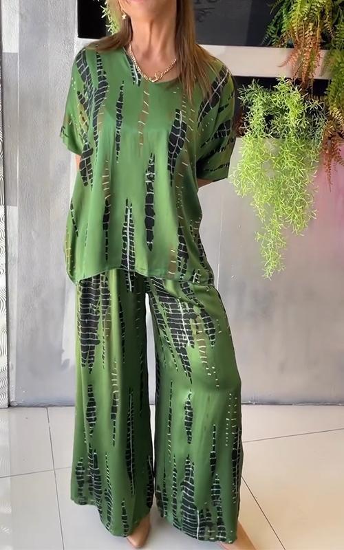 Marie - Stylish Printed Casual Ensemble