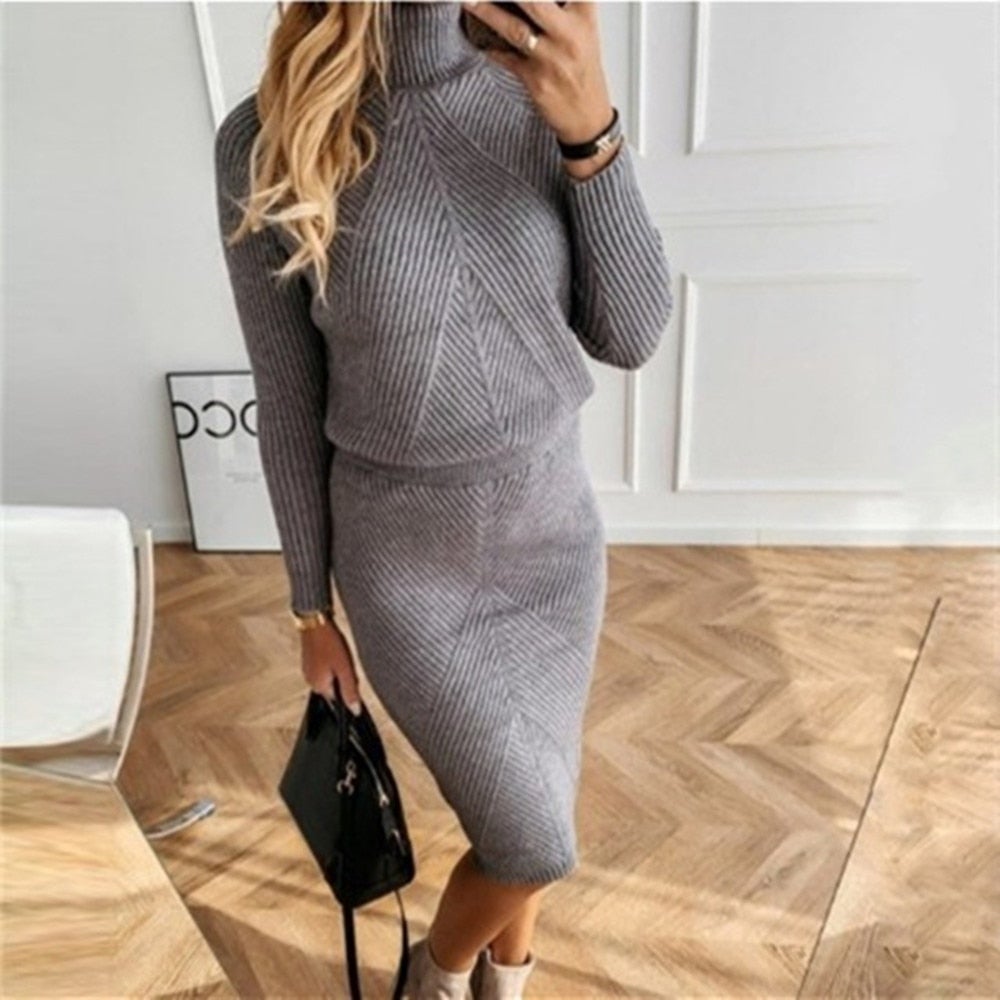 Shanin- A super cozy knitted dress for cold days