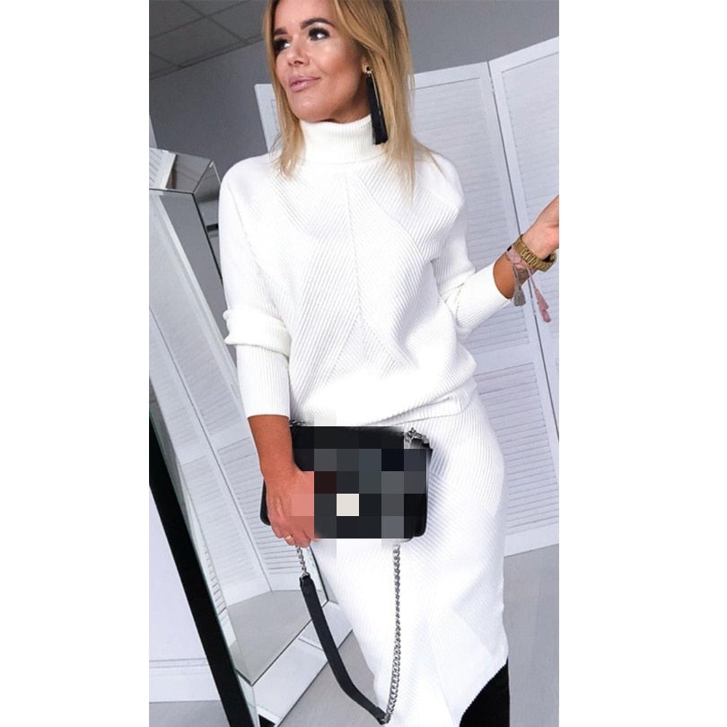 Shanin- A super cozy knitted dress for cold days