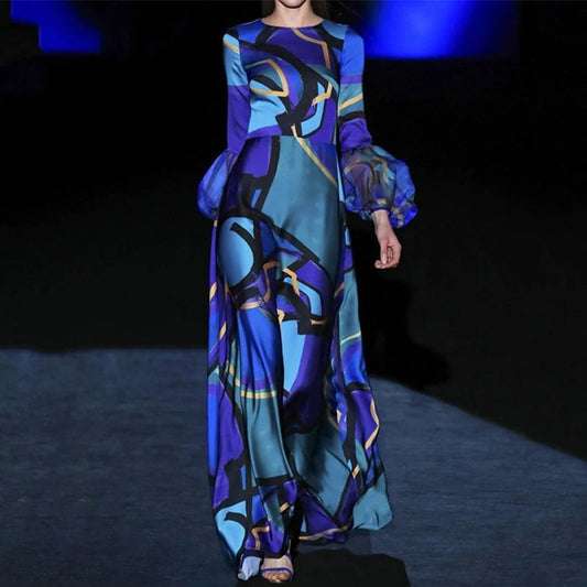 Chris - Floral Pattern Party Banquet Dress