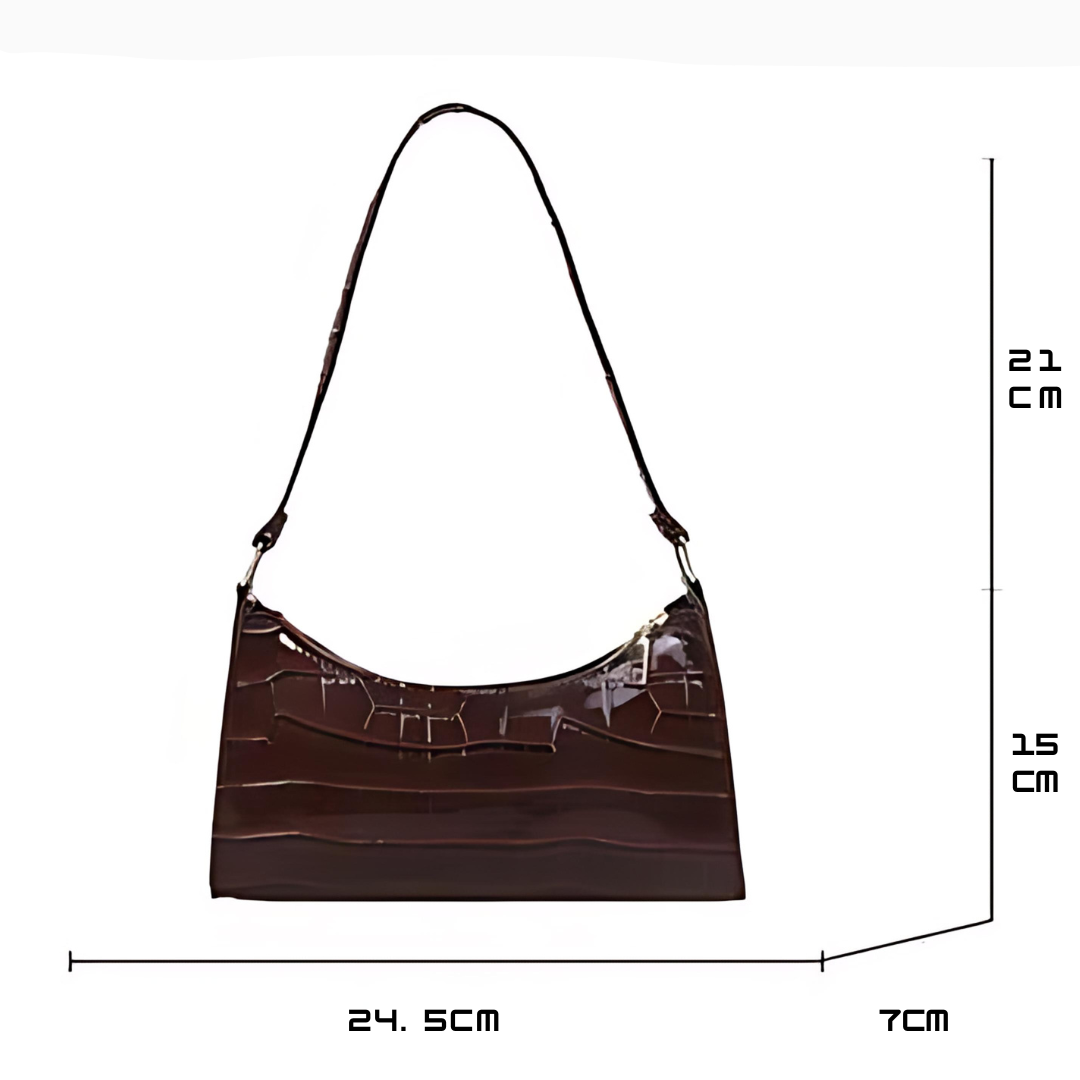 Tilly | Shiny shoulder bag with alligator motif