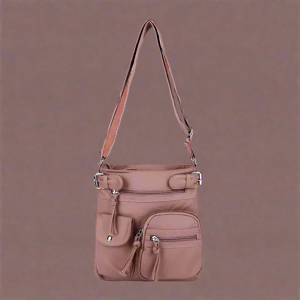 Zara | Soft leather shoulder bag with multiple compartments