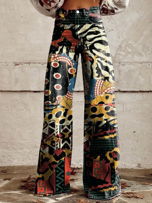 Liva | Eclectic Art Wide Leg Pants