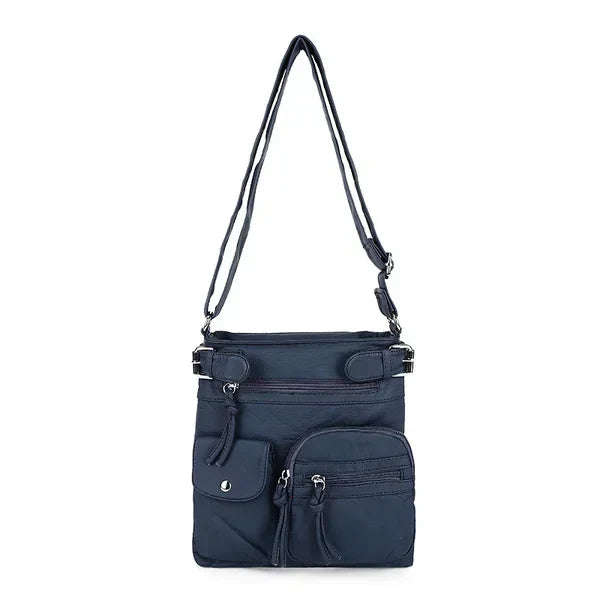 Zara | Soft leather shoulder bag with multiple compartments