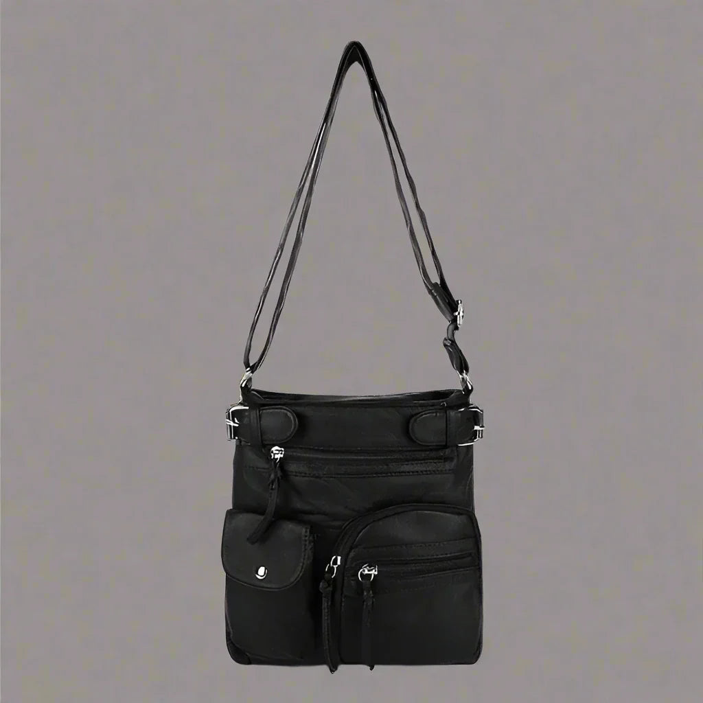 Zara | Soft leather shoulder bag with multiple compartments