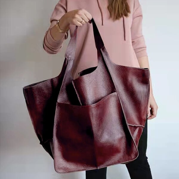 Xylia | New oversized handmade vegan leather handbag