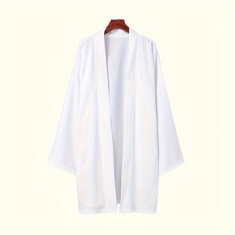 Women's Kimono Style Loose-Fitting Open Front Jacket