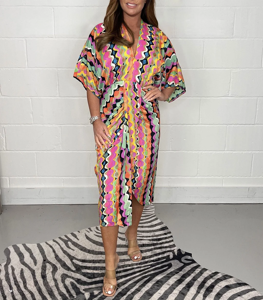 Multicolor Kinomo-Kleid